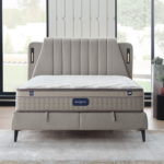 SYNERGY SOMMIER + TÊTE DE LIT GRIS + MATELAS GRATUIT