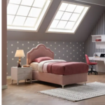 BEVERLY SOMMIER + TÊTE DE LIT AVEC PIEDS BLANC