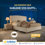 BORNEO SOMMIER AVEC RANGEMENT + TÊTE DE LIT + 2 CHEVETS