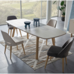 LINUS  TABLE À MANGER + 6 CHAISES