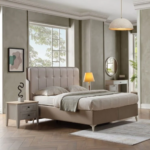 FIONA SOMMIER AVEC RANGEMENT + TÊTE DE LIT + 2 CHEVETS + MATELAS